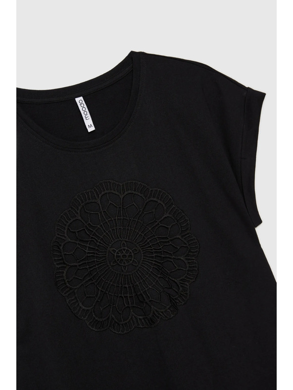 Moodo Fekete női hosszú ing Moodo