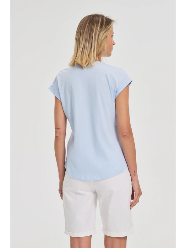 Moodo Világoskék pamut top zsebbel