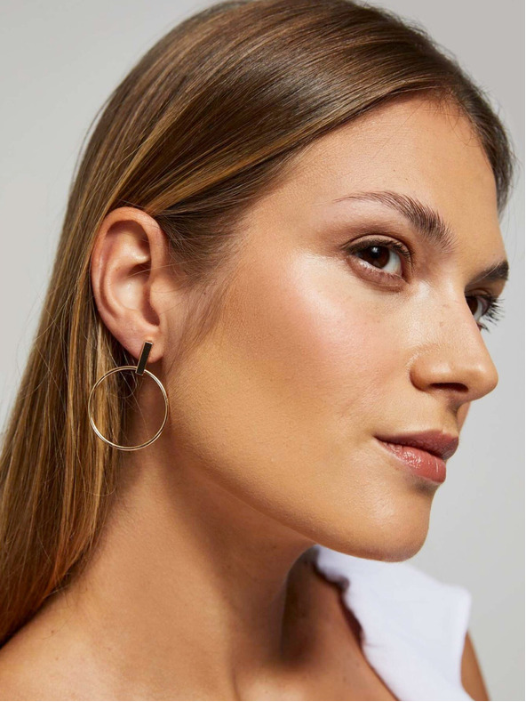 Moodo Aranyozott kerek fülbevaló