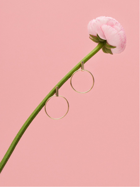 Moodo Aranyozott kerek fülbevaló