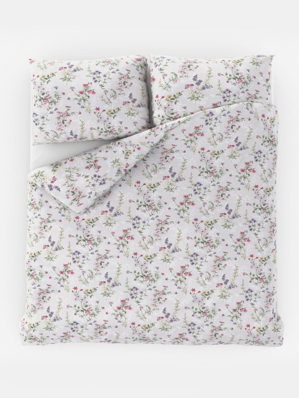 Kvalitex Francia pamut ágynemű PROVENCE COLLECTION 200x200, 70x90cm FLORENCE szürke
