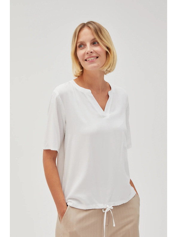 Moodo Fehér női blúz megkötővel