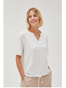 Moodo Fehér női blúz megkötővel