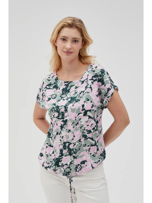 Moodo Rózsaszín női blúz megkötővel