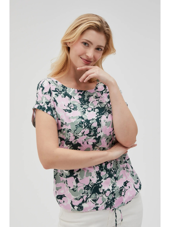 Moodo Rózsaszín női blúz megkötővel