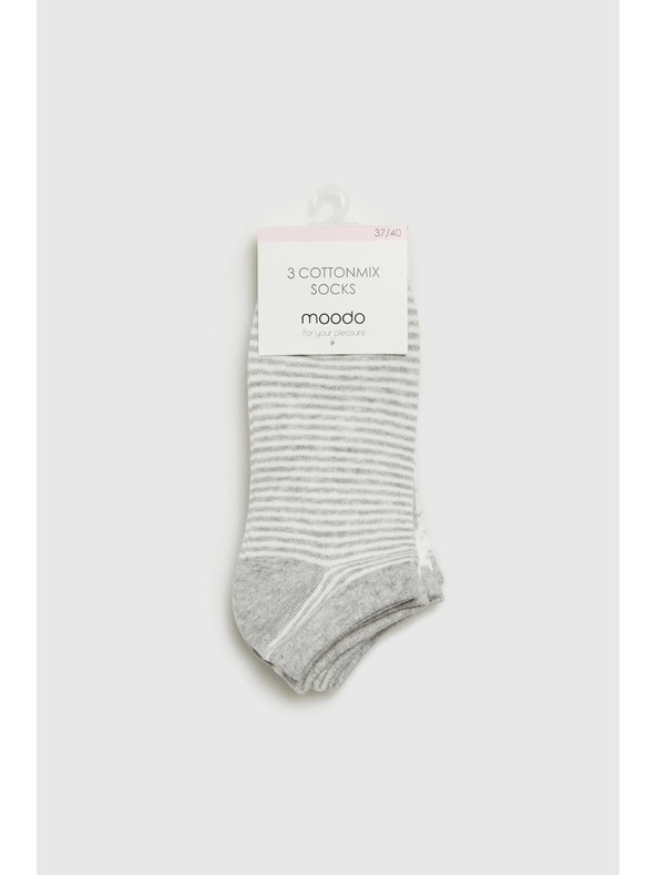 Moodo Világosszürke női zokni