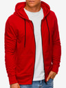 Edoti Piros férfi cipzáras kapucnis pulóver Edoti