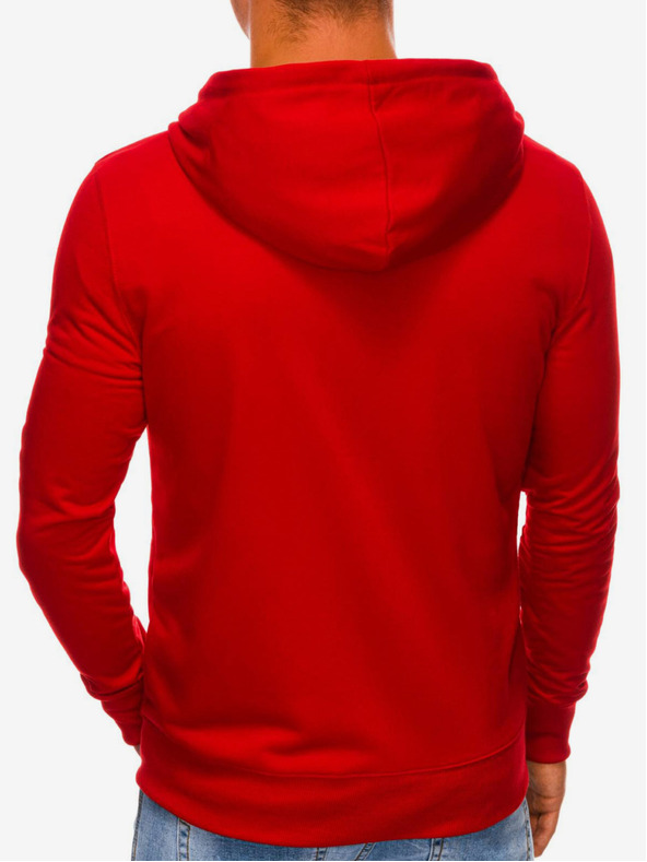 Edoti Piros férfi cipzáras kapucnis pulóver Edoti