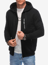 Edoti Fekete férfi kapucnis, cipzáras férfi melegítőfelső Edoti
