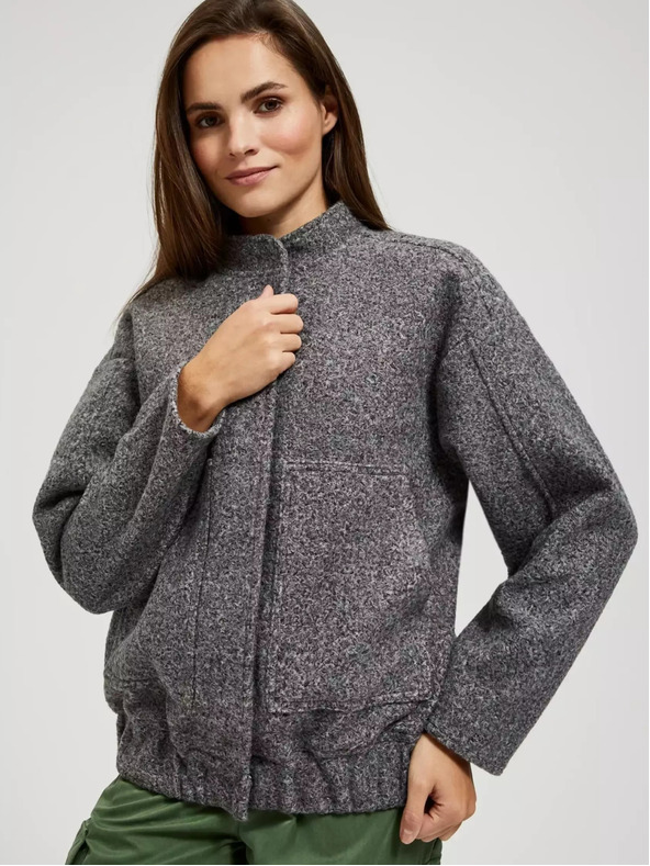 Moodo Szürke melírozott bomber