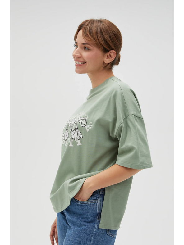 Moodo Olívazöld női póló
