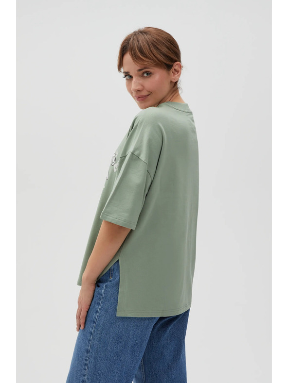 Moodo Olívazöld női póló