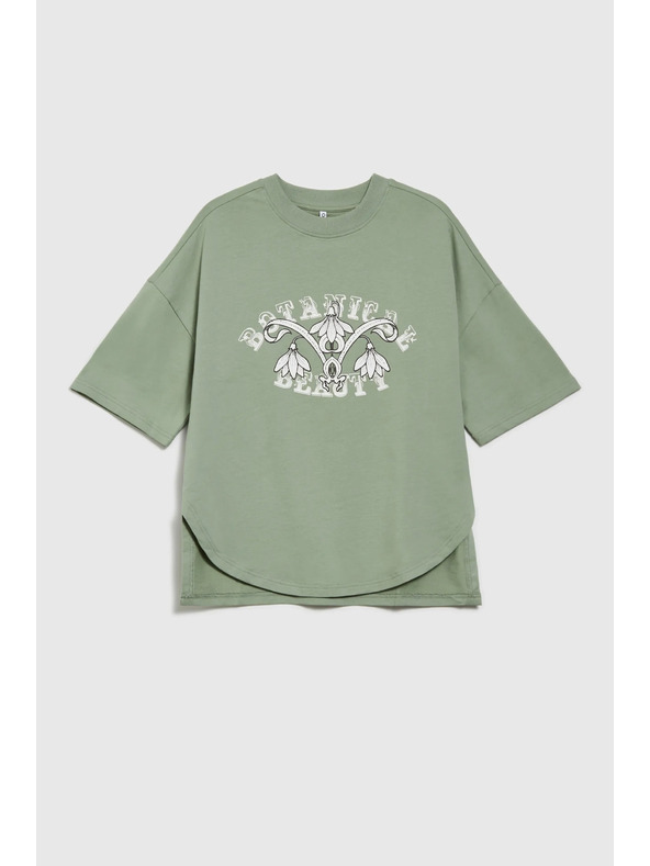 Moodo Olívazöld női póló