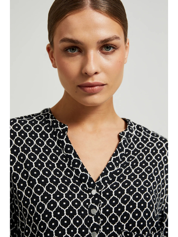 Moodo Fekete-fehér női ing