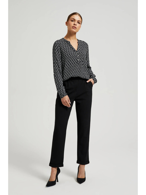Moodo Fekete-fehér női ing