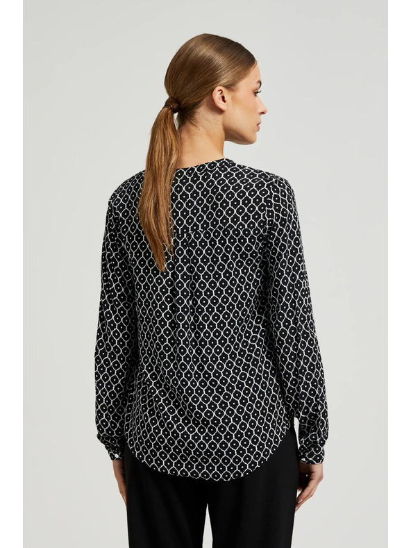 Moodo Fekete-fehér női ing
