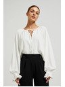 Moodo Fehér fodros női blúz