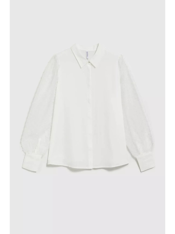 Moodo Fehér átlátszó ujjú ing