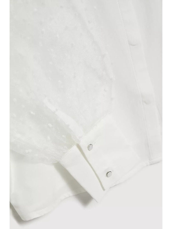 Moodo Fehér átlátszó ujjú ing