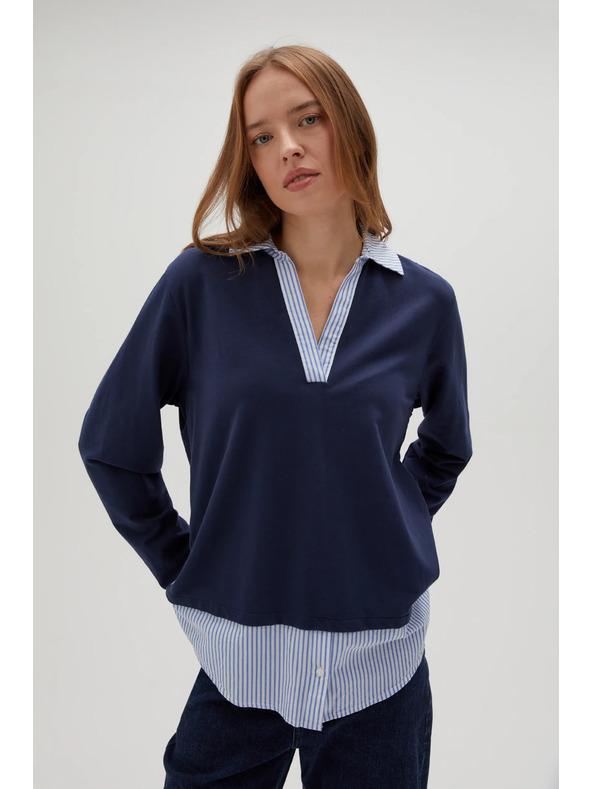 Moodo Sötétkék női pulóver