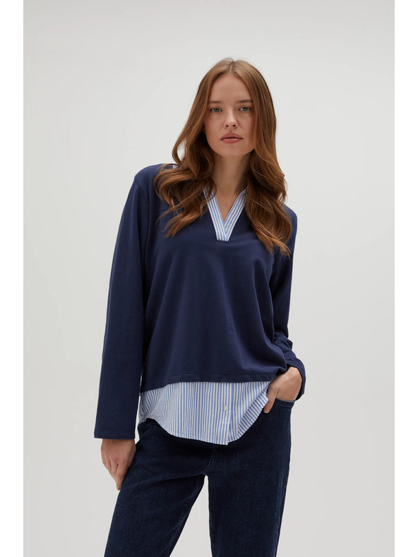 Moodo Sötétkék női pulóver