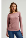 Moodo Púderrózsaszín hosszú ujjú női póló