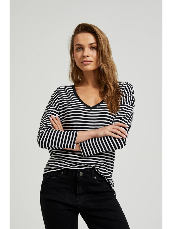 Moodo Fekete hosszú ujjú női póló