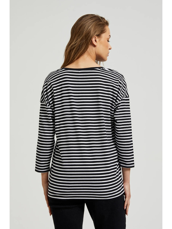 Moodo Fekete hosszú ujjú női póló