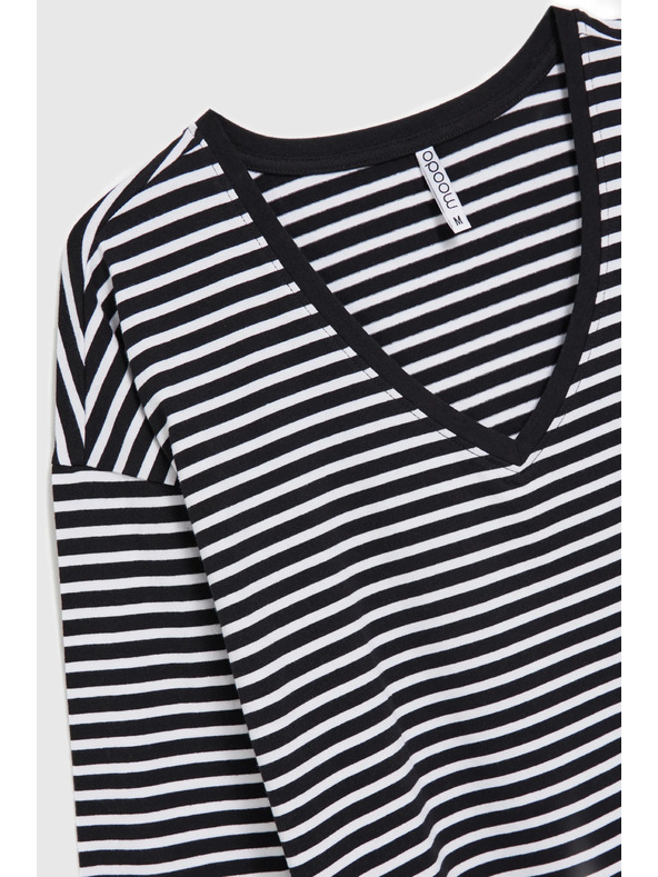 Moodo Fekete hosszú ujjú női póló