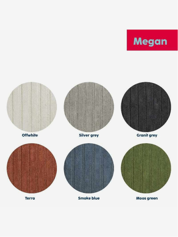 Kela Fürdőszobai szőnyeg Megan 100x60 cm pamut ezüstszürke KELA