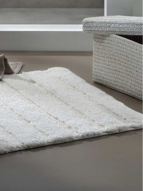 Kela Fürdőszobai szőnyeg Megan 100x60 cm pamut ezüstszürke KELA