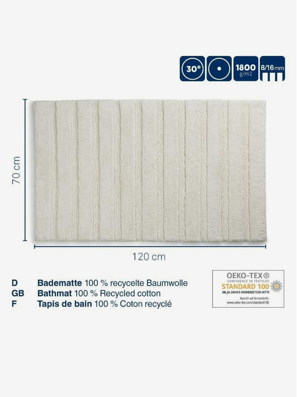 Kela Fürdőszobai szőnyeg Megan 120x70 cm pamut terra KELA