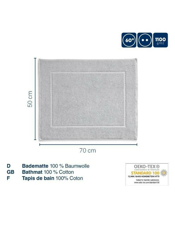 Kela Fürdőszobai szőnyeg Ladessa 70x50 cm pamut ezüst-szürke KELA