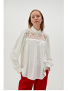 Moodo Fehér csipkés női blúz
