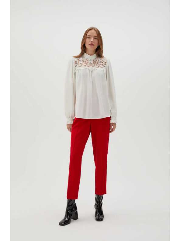 Moodo Fehér csipkés női blúz