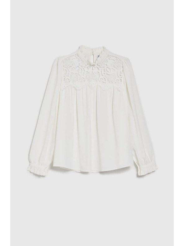 Moodo Fehér csipkés női blúz