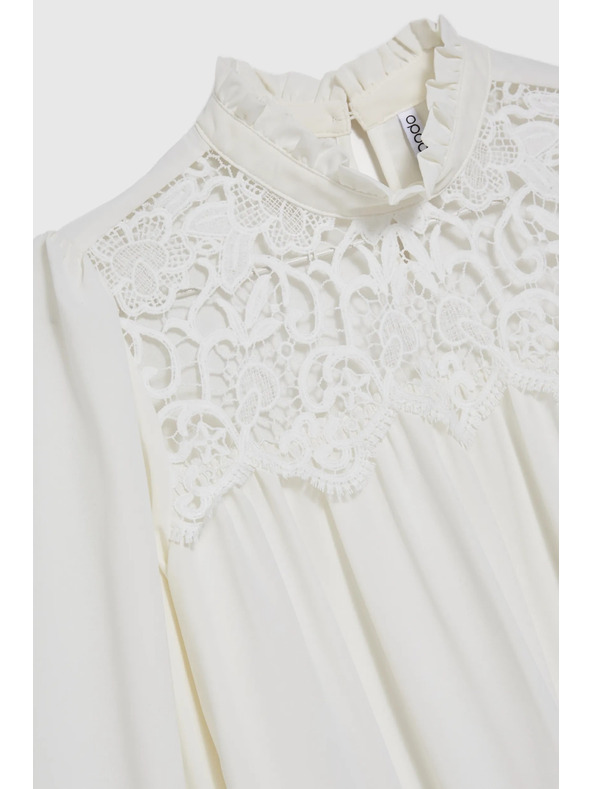 Moodo Fehér csipkés női blúz