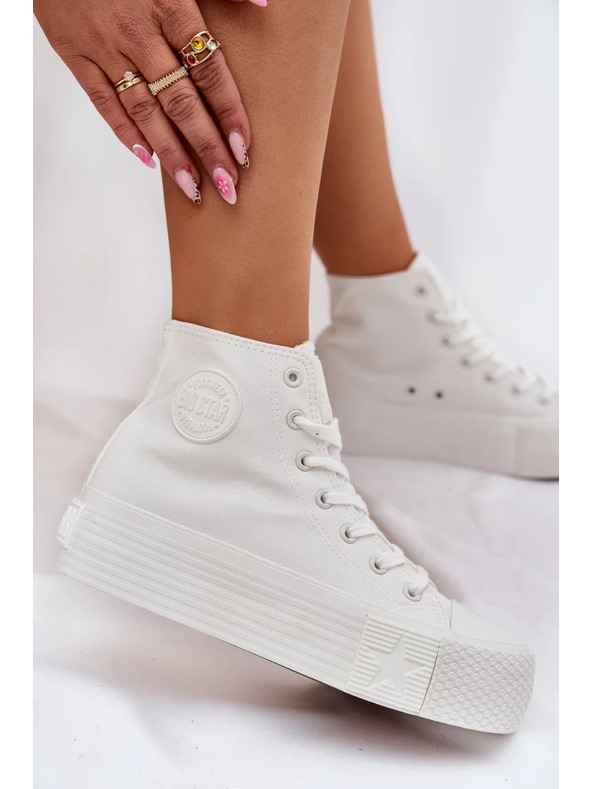 BIG STAR SHOES Big Star platformos vászon női sportcipő
