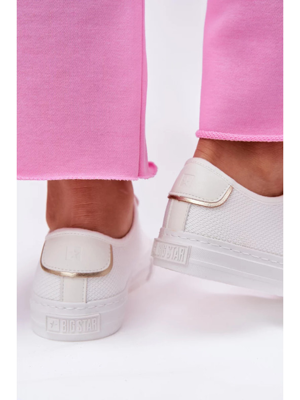BIG STAR SHOES Big Star fehér vászon női sportcipő