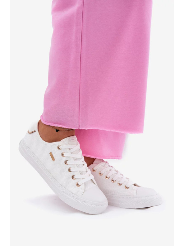 BIG STAR SHOES Big Star fehér vászon női sportcipő