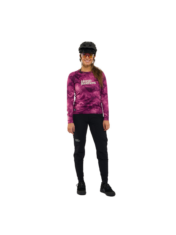 Horsefeathers Women's bike jersey Deco pink HORSEFEATHERS