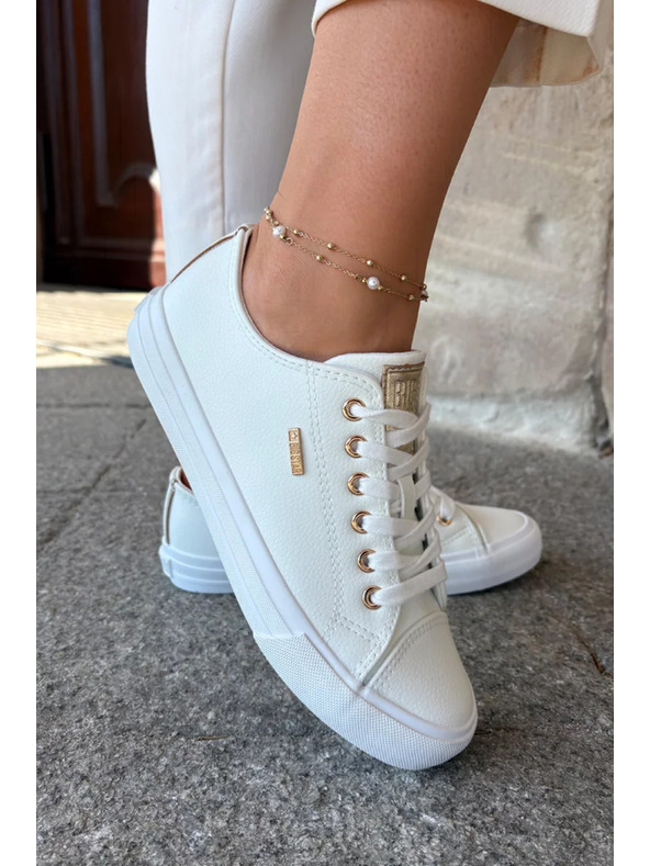 BIG STAR SHOES Női ECO bőr tornacipő Big Star – fehér