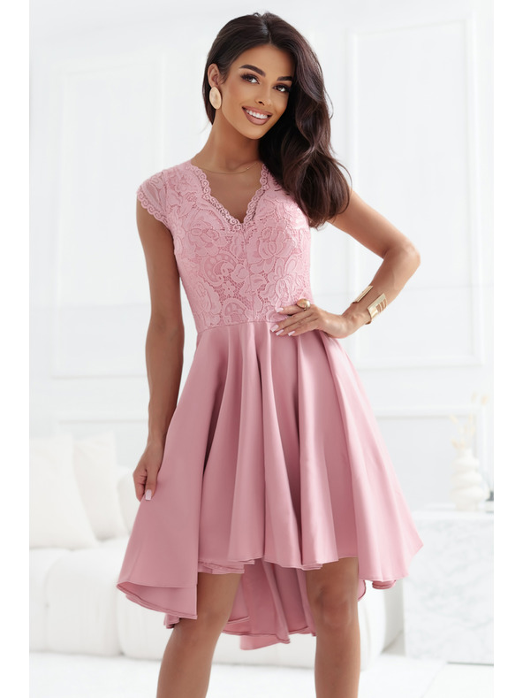 numoco Világos rózsaszín csipkés ruha