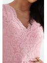 numoco Világos rózsaszín csipkés ruha