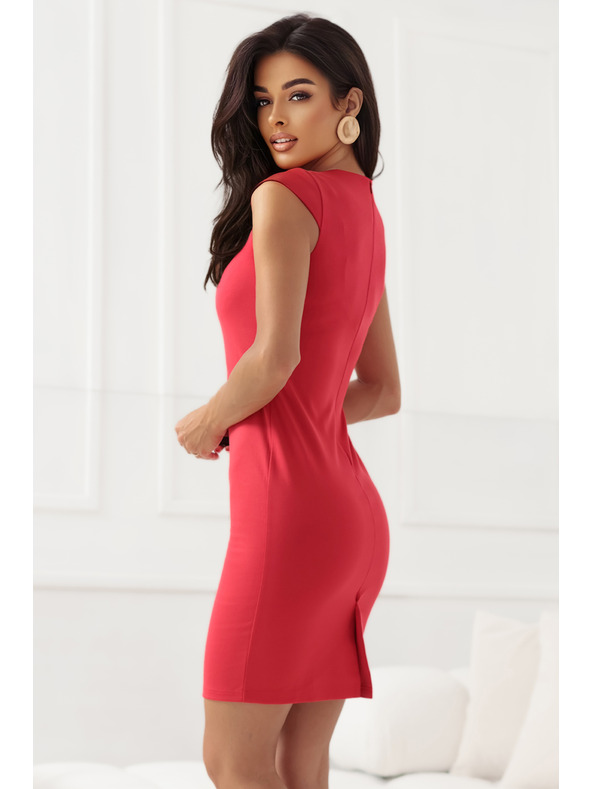 numoco Klasszikus testhez álló ruha piros színben