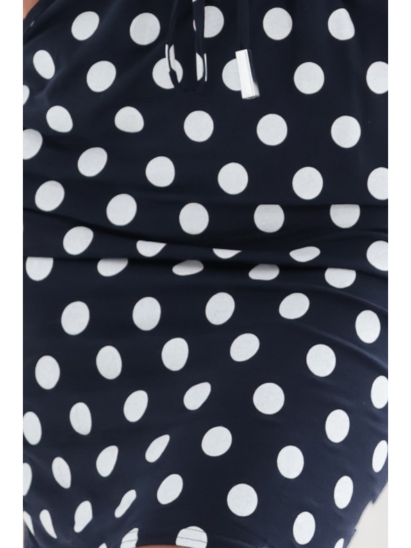 numoco Sportos ruha övvel és zsebbel - sötétkék fehér pöttyökkel