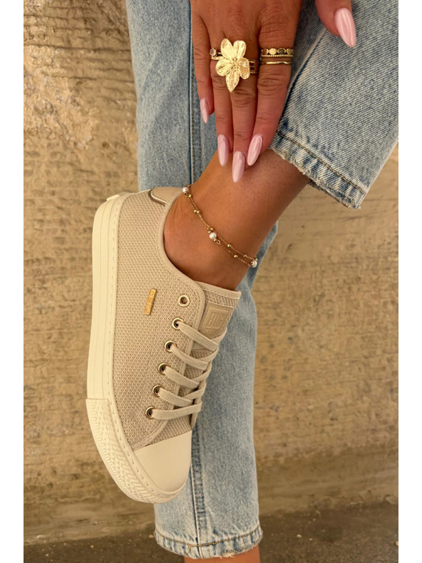 BIG STAR SHOES Női vászon tornacipő Big Star – bézs