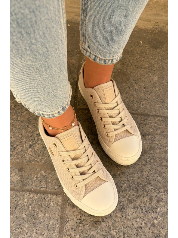 BIG STAR SHOES Női vászon tornacipő Big Star – bézs