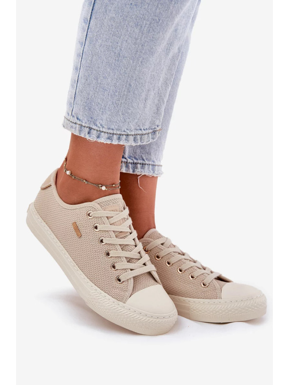 BIG STAR SHOES Női vászon tornacipő Big Star – bézs