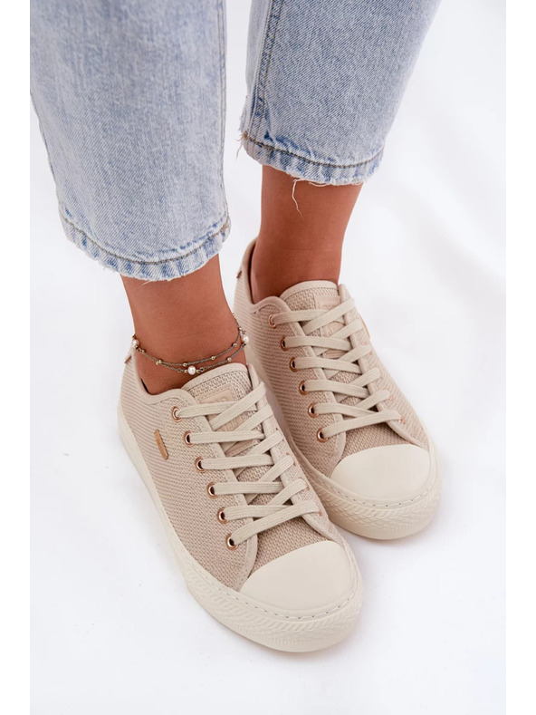 BIG STAR SHOES Női vászon tornacipő Big Star – bézs